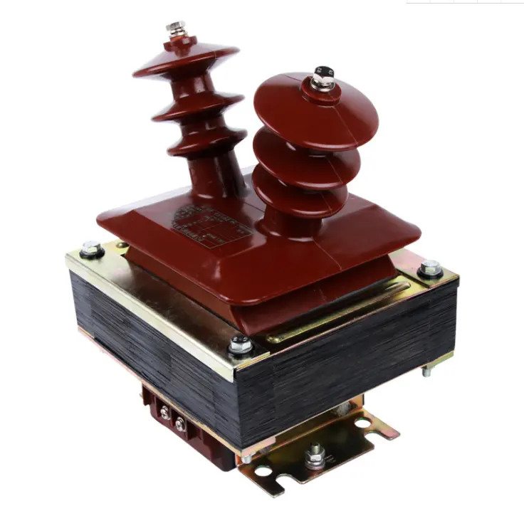 JDZ-10 voltage transformer series reference in an oblique view with two terminal insulators